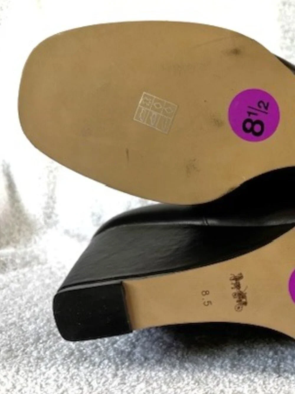 Coach Josephine black leather wedge bootie NWOT Size 8-1/2 - Picture 9 of 13